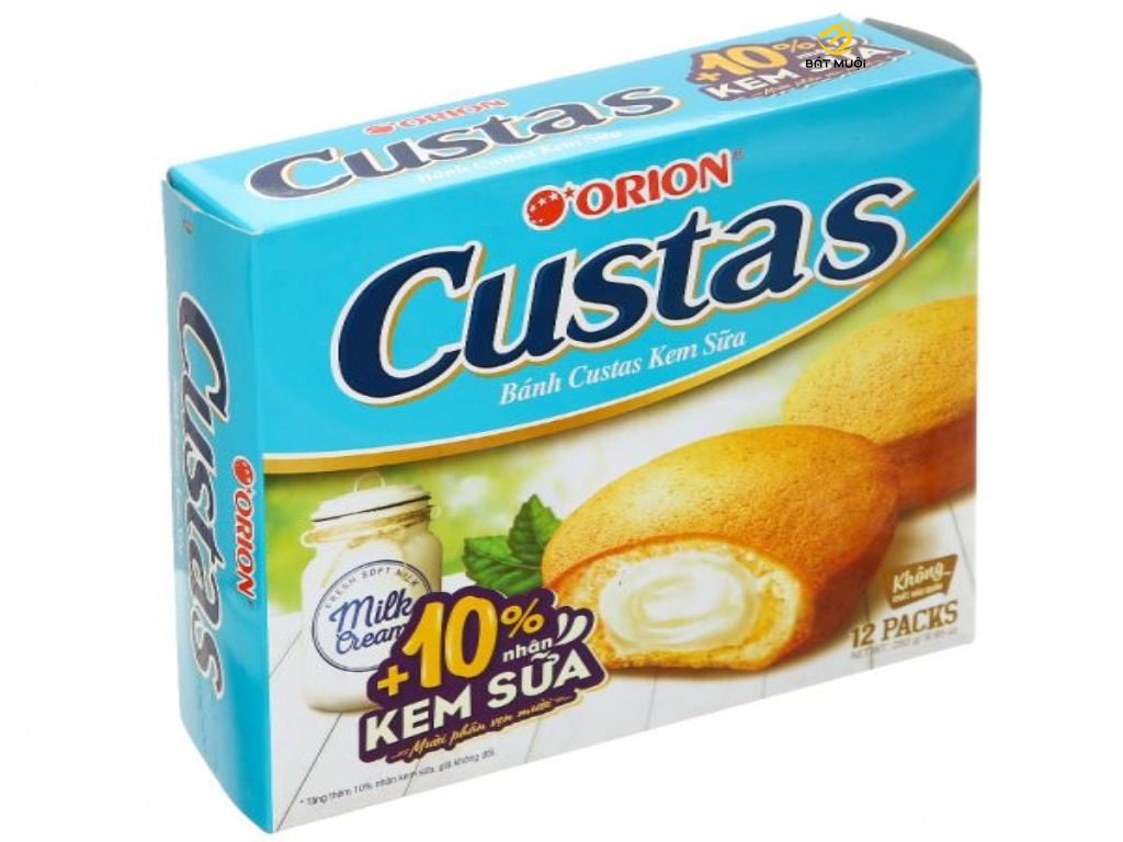 Bánh kem trứng custas hộp 276g - cty bát muội