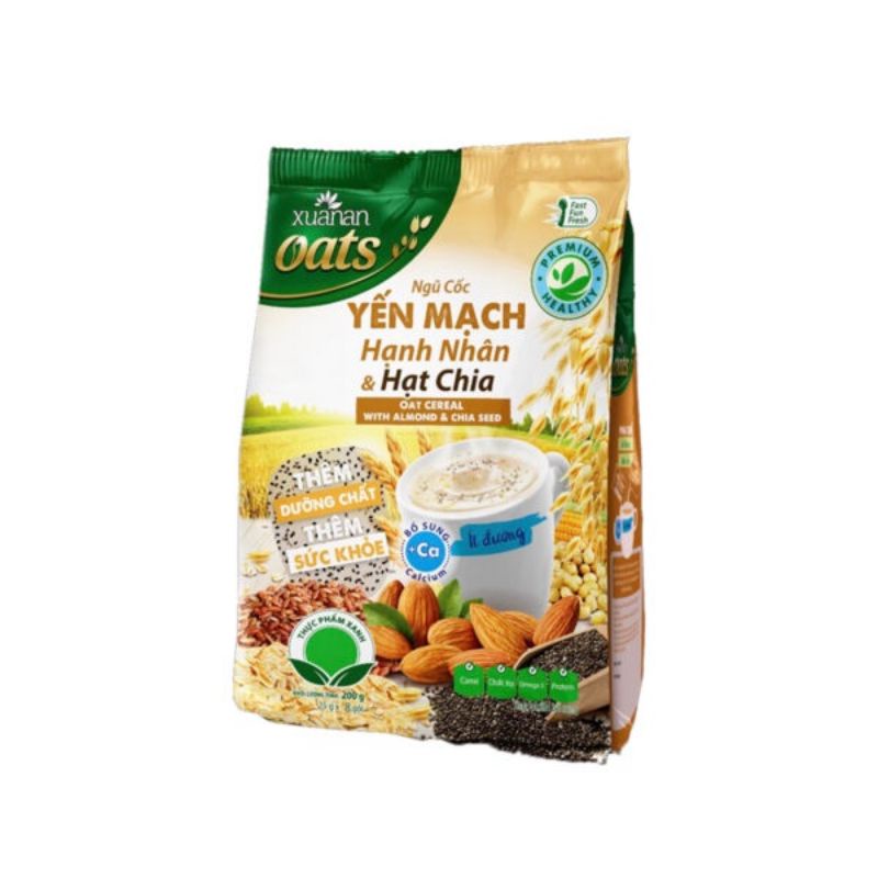Combo 5 gói ngũ cốc hạnh nhân hạt chia 400g