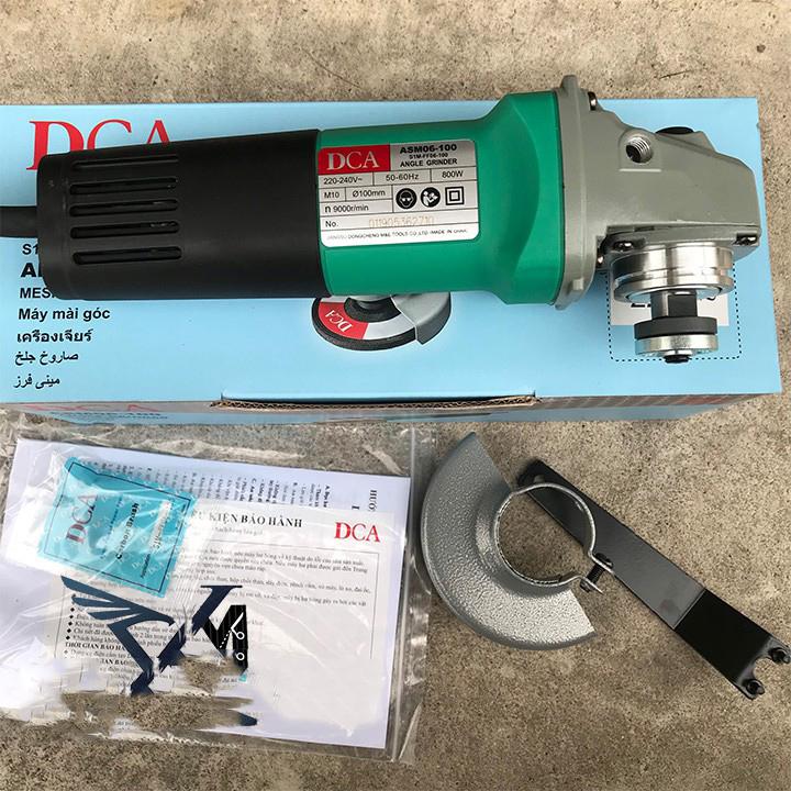 Máy mài góc 4inch 800W DCA ASM06-100 S1M-FF05-100B  (Xanh)
