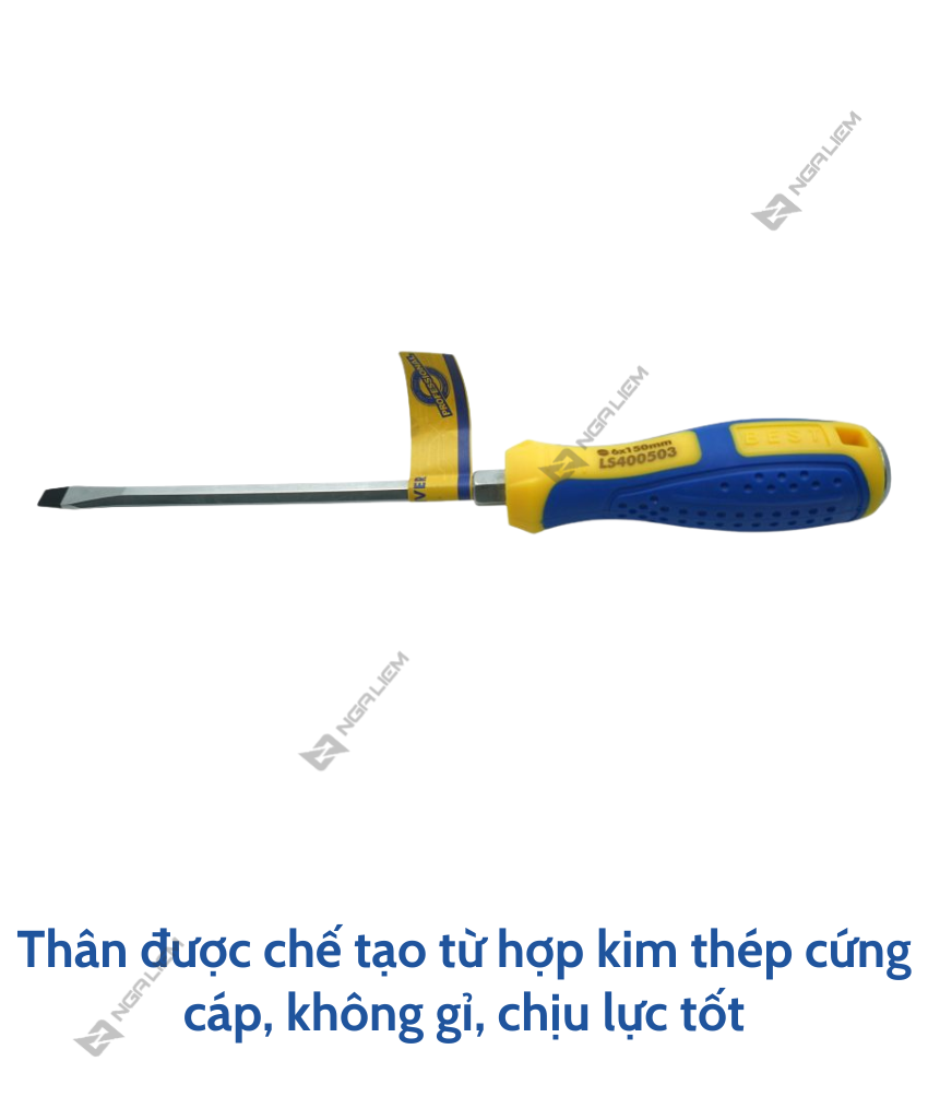 Tua vít đầu DẸP LS+ (6*150mm; 6*200mm; 8*150mm; 8*200mm)