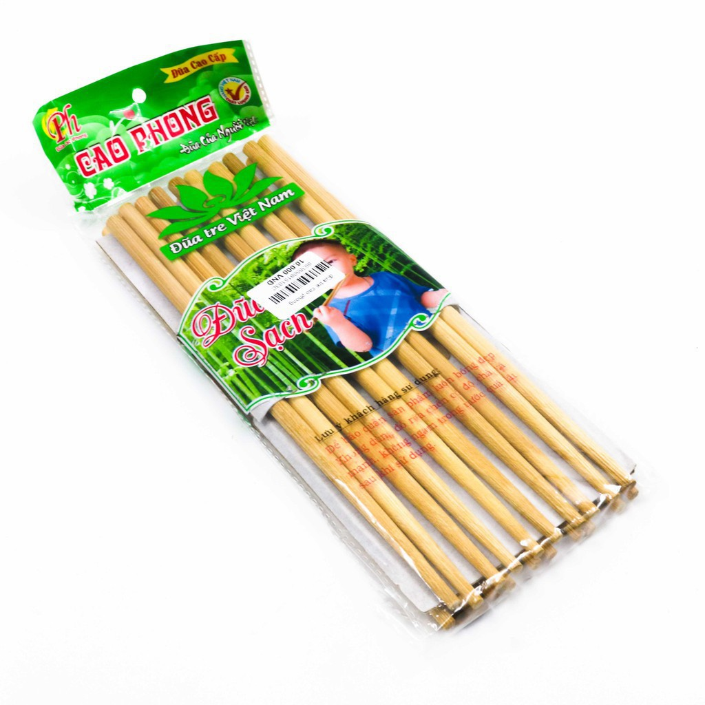 Combo 10 Đôi Đũa Tre Tự Nhiên Không Sơn