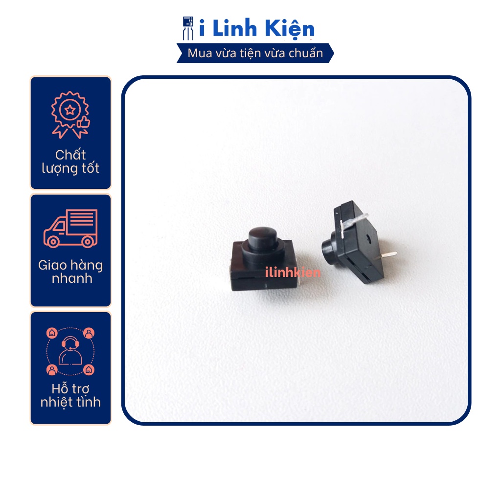 Công tắc đèn pin 2P chân cắm vuông 112D