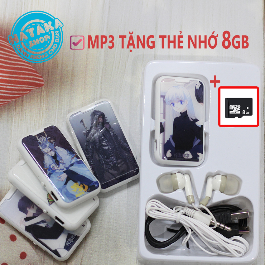 Máy nghe nhạc tặng thẻ nhớ 8GB tai nghe và...