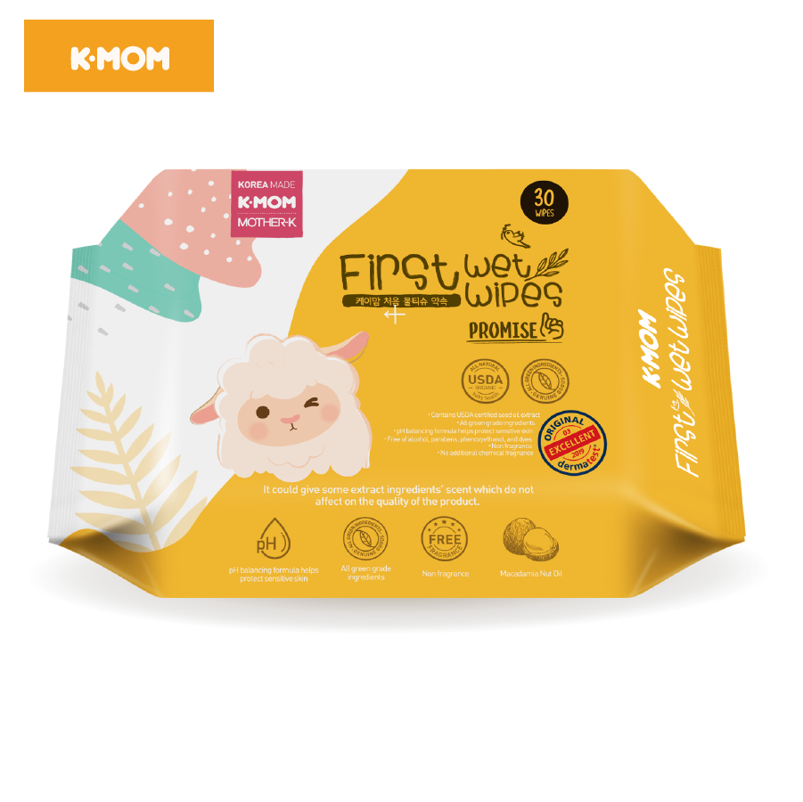KHĂN ƯỚT CAO CẤP K-MOM HÀN QUỐC (30C)