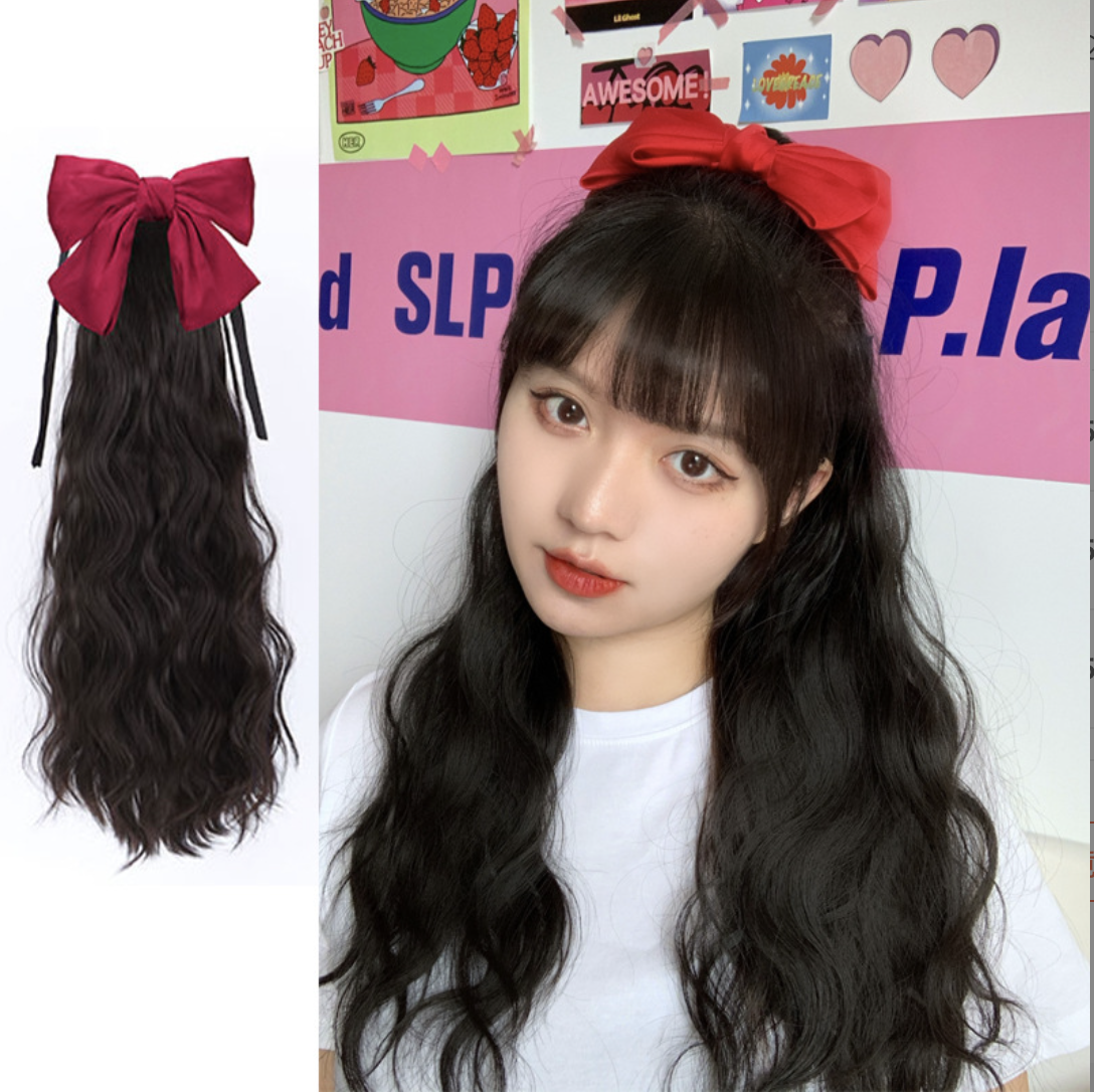 [HCM]Ngoặm tóc giả xoăn cột đuôi Hàn Quốc