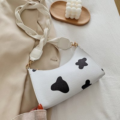 [MUA 2 GIẢM 10%] Túi kẹp nách thời trang dạo phố hoạ tiết bò sữa đẹp trẻ trung LX0081