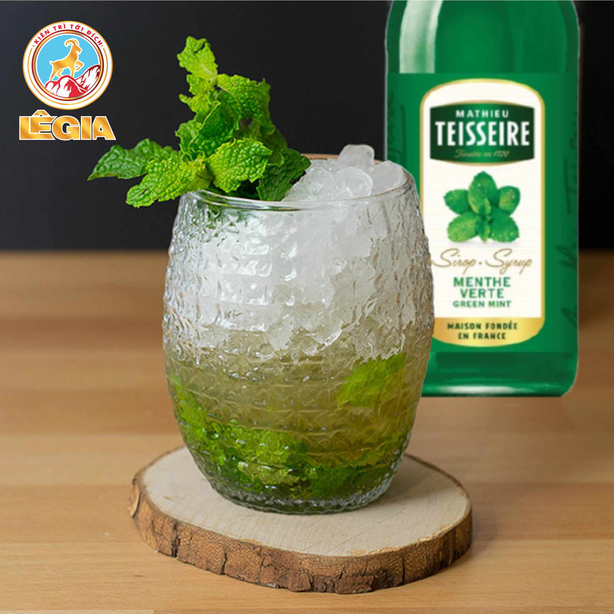 SIRO TEISSEIRE BẠC HÀ 330ML - TEISSEIRE GREEN MINT SYRUP