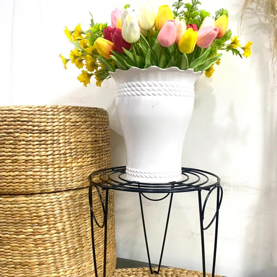 Combo 3 Chậu hoa lục bình nhựa trắng 21cm