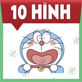 Combo 100 sticker cartoon Doraemon cat waterproof decal stickers