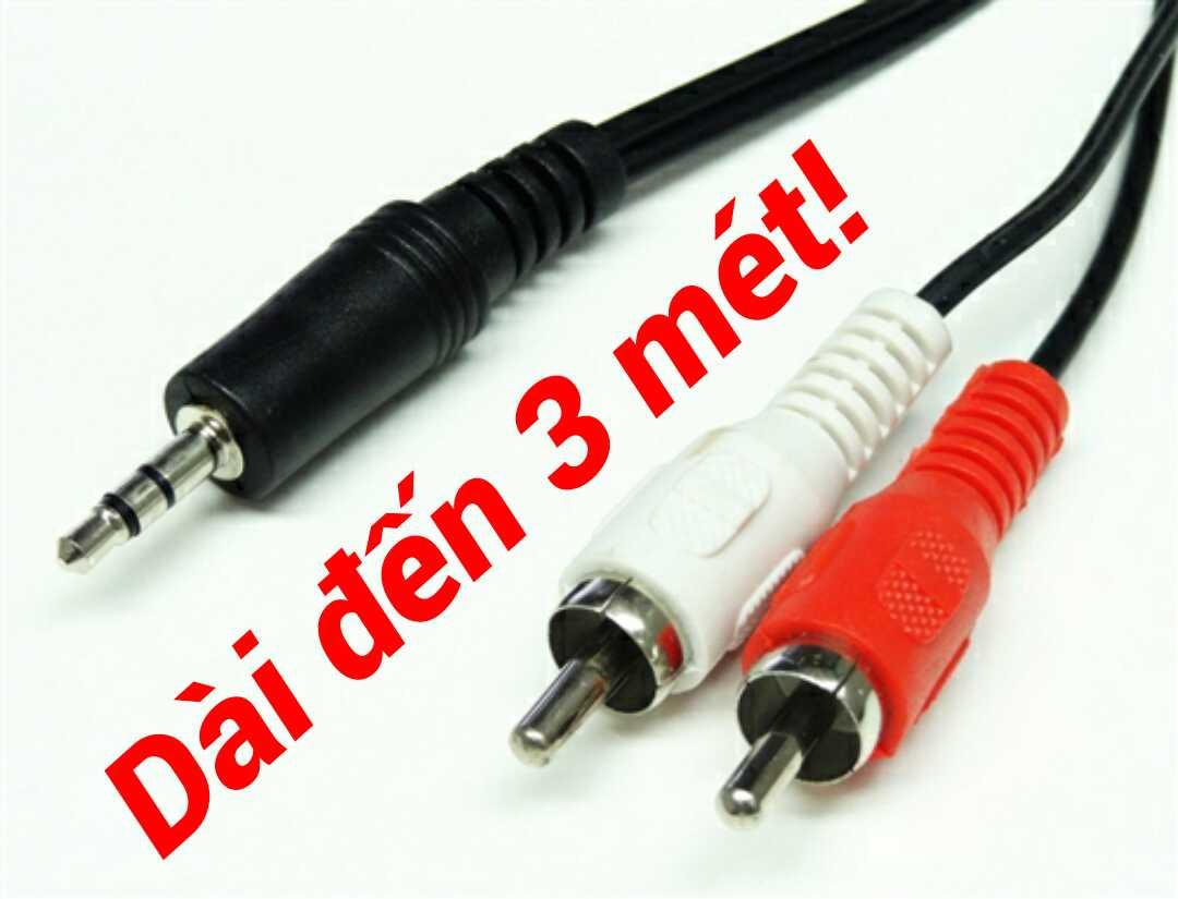 Cáp 3.5 ra 2 đầu bông sen dây 3M