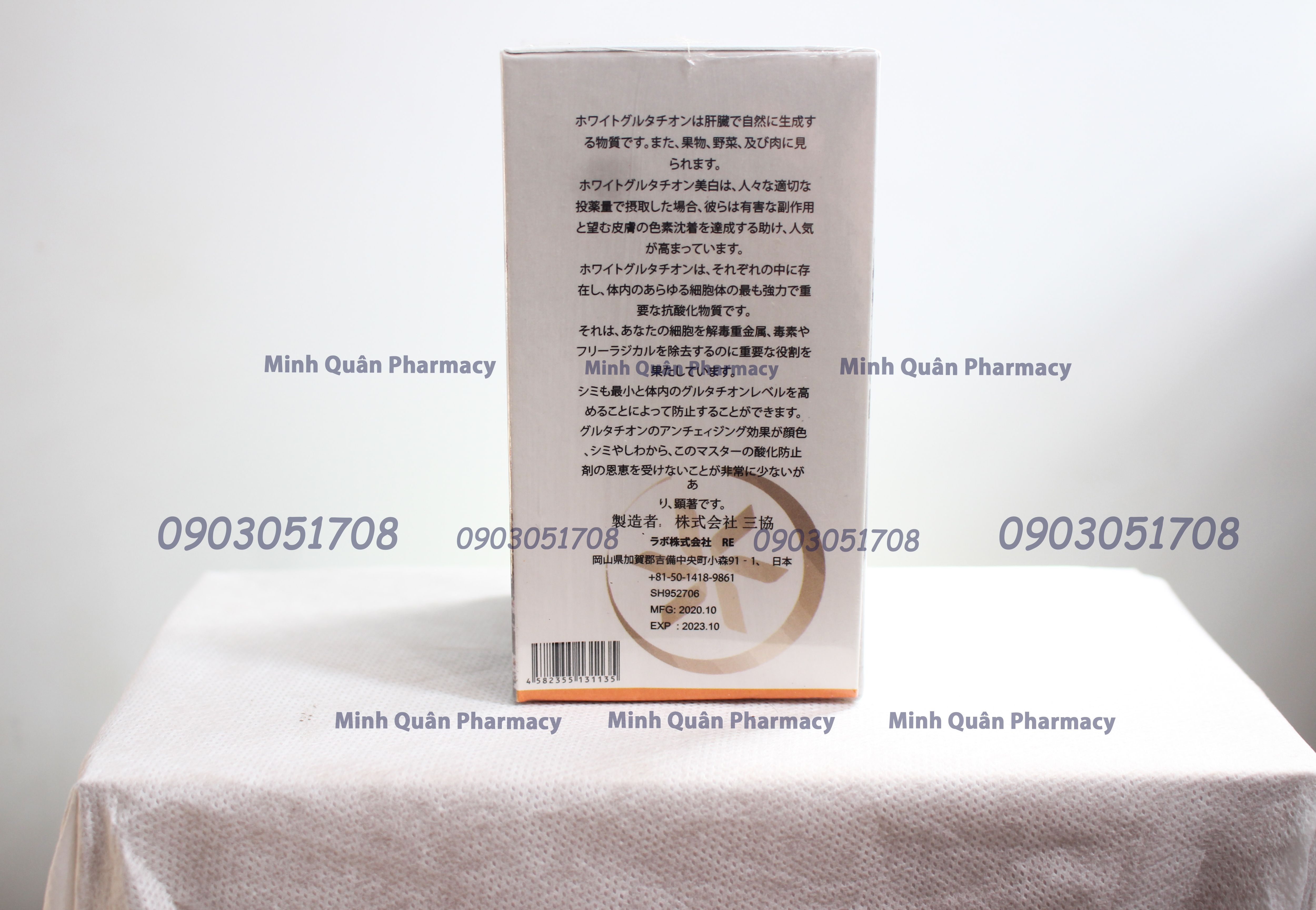 VIÊN TRẮNG DA HẾT NÁM WHITE ORGANIC GLUTATHIONE NHẬT