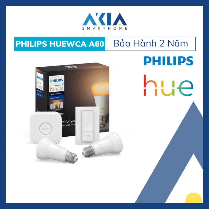 Bộ 2 Bóng Đèn Thông Minh Philips HueWCA 8.5W A60 E27 - Hàng Chính hãng