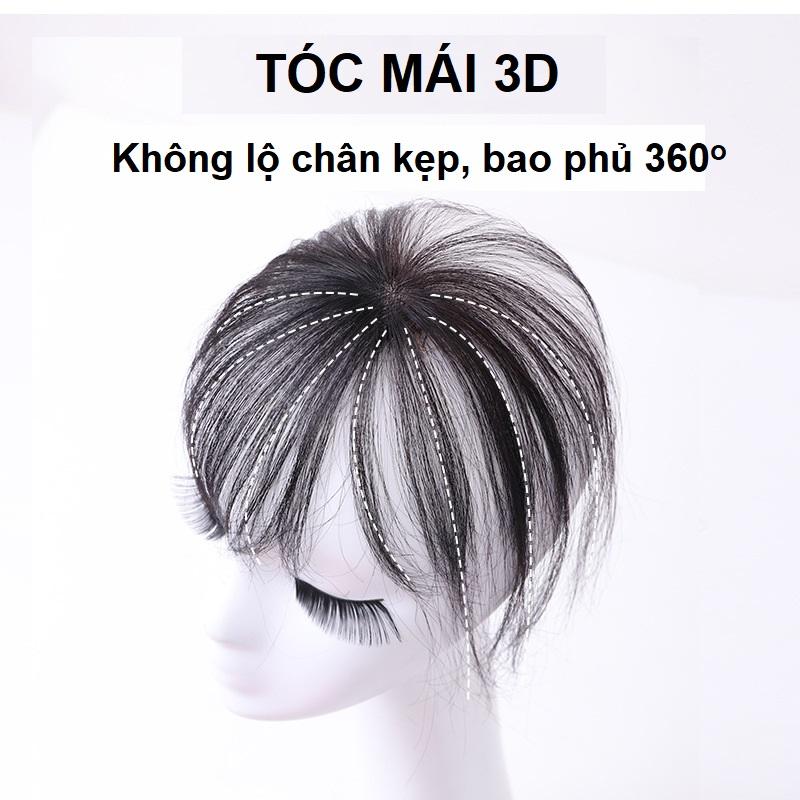 Tóc mái thật 3d 💖freeship💖 mái 3d tóc thật, tóc mái thưa 3d, tóc giả nữ