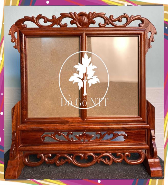 Khung ảnh thờ đôi gỗ hương. khung hình gỗ thờ