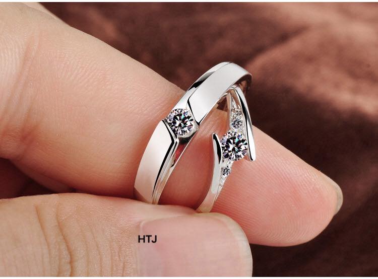 Nhẫn đôi, nhẫn cho cặp đôi chất liệu bạc s925 MS09d