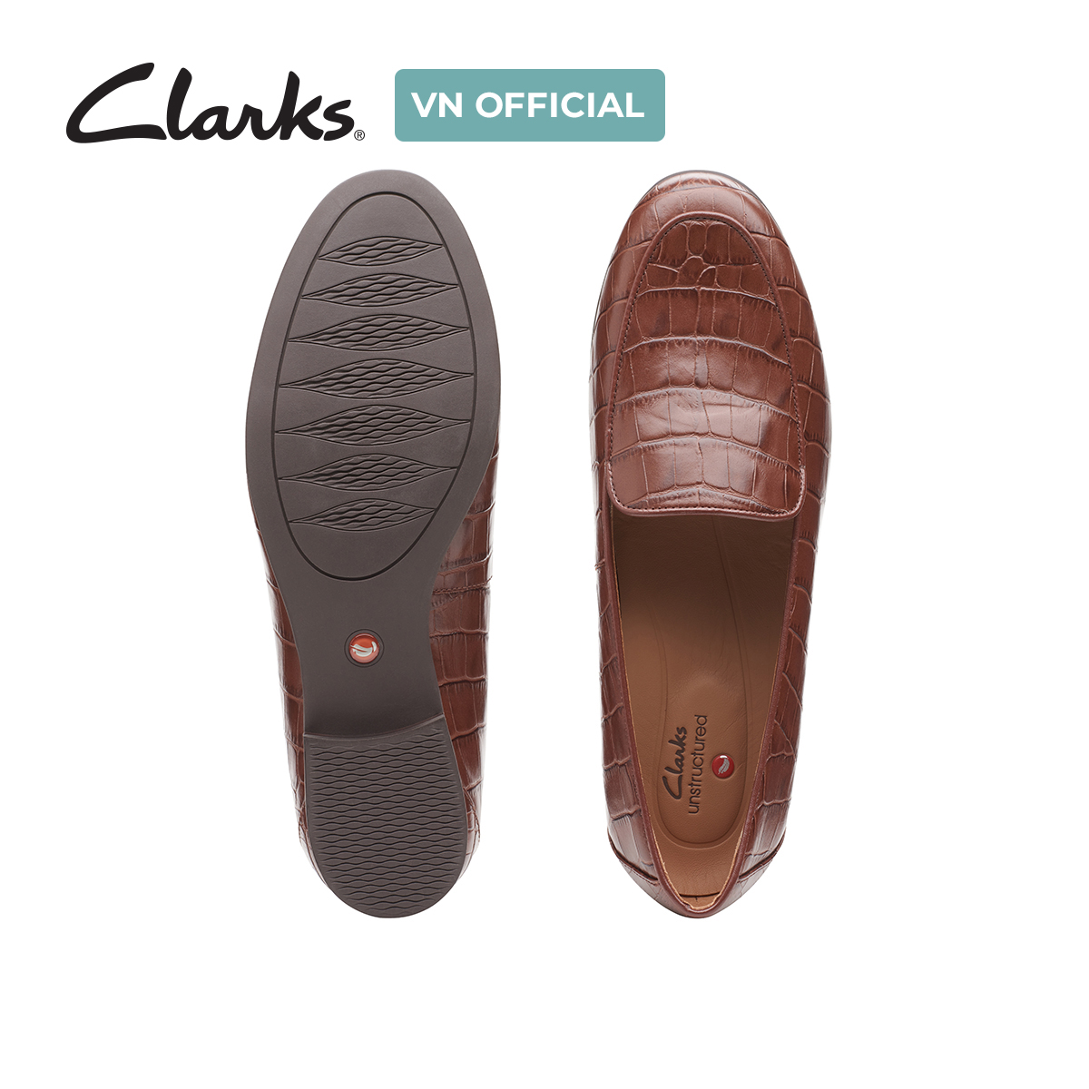 Giày Lười Da Nữ Clarks - Un Blush Ease