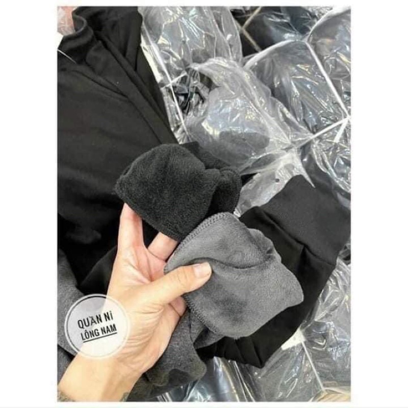 Quần Nam Jogger Nỉ Lót Lông Hàng Dày Dặn