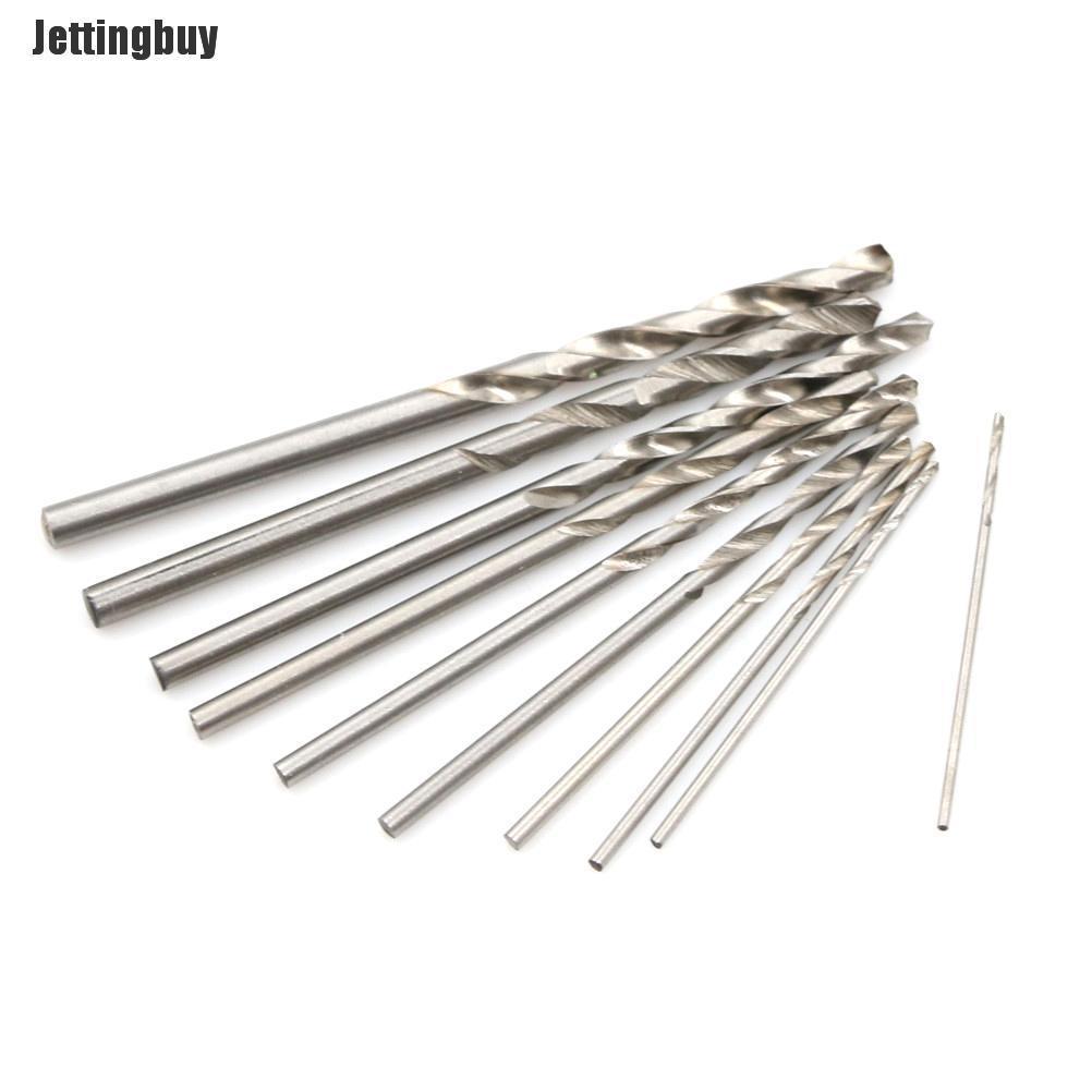 Jettingbuy 10 Chiếc Mũi Khoan Phủ Titan Mũi Khoan Thép Tốc Độ Cao Dụng Cụ Điện 0.8-3Mm