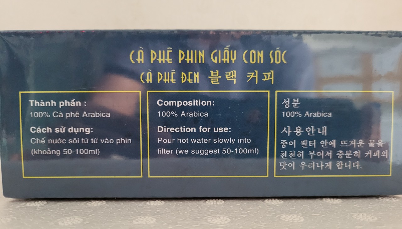 [Hộp XANH 10 phin] CÀ PHÊ PHIN GIẤY [VN] CON SOC Pure Arabica Paper Filter Coffee