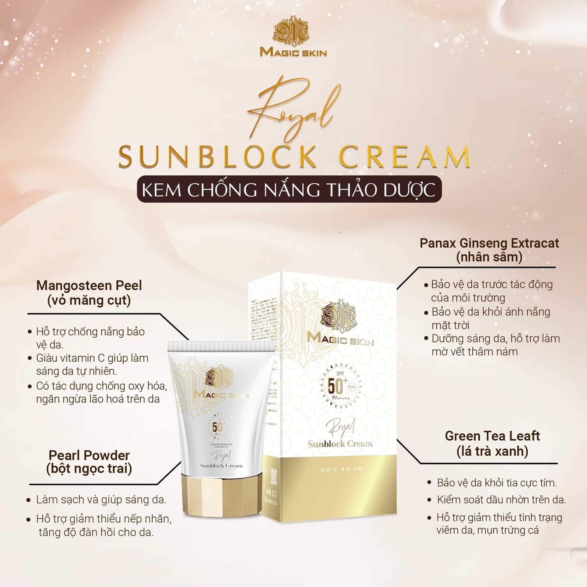 Kem chống nắng thảo dược Magic Skin