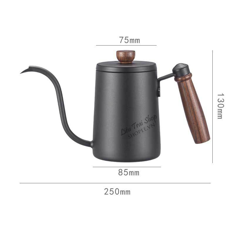 Bình drip ấm drip pha cà phê cafe pourover ấm cổ ngỗng v60 drip kettle