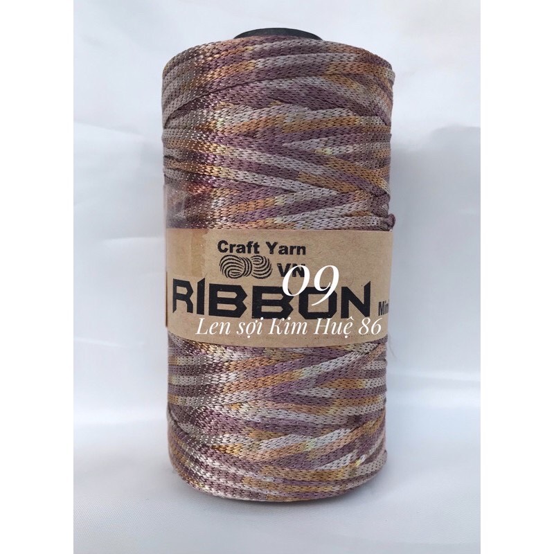 Sợi Ribbon mini màu loang