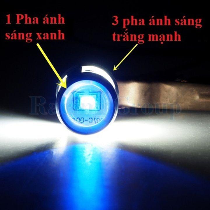 [HCM]Đèn pha led 3 chân H4 E01C 1 cái ánh sáng trắng xanh