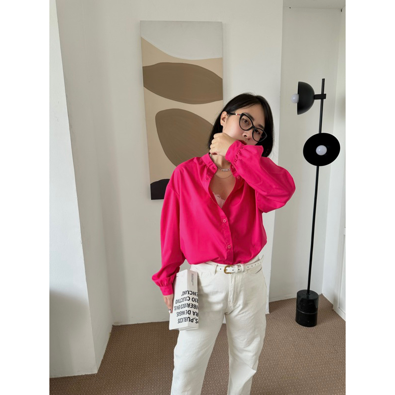 Áo sơ cổ trụ Nữ SATHY cao cấp ( Chube Shirt )