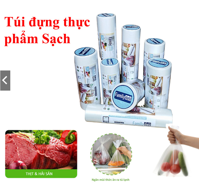 Túi Đựng Thực Phẩm Tự Hủy Sinh Học 20x30cm (Cuộn 120 túi)