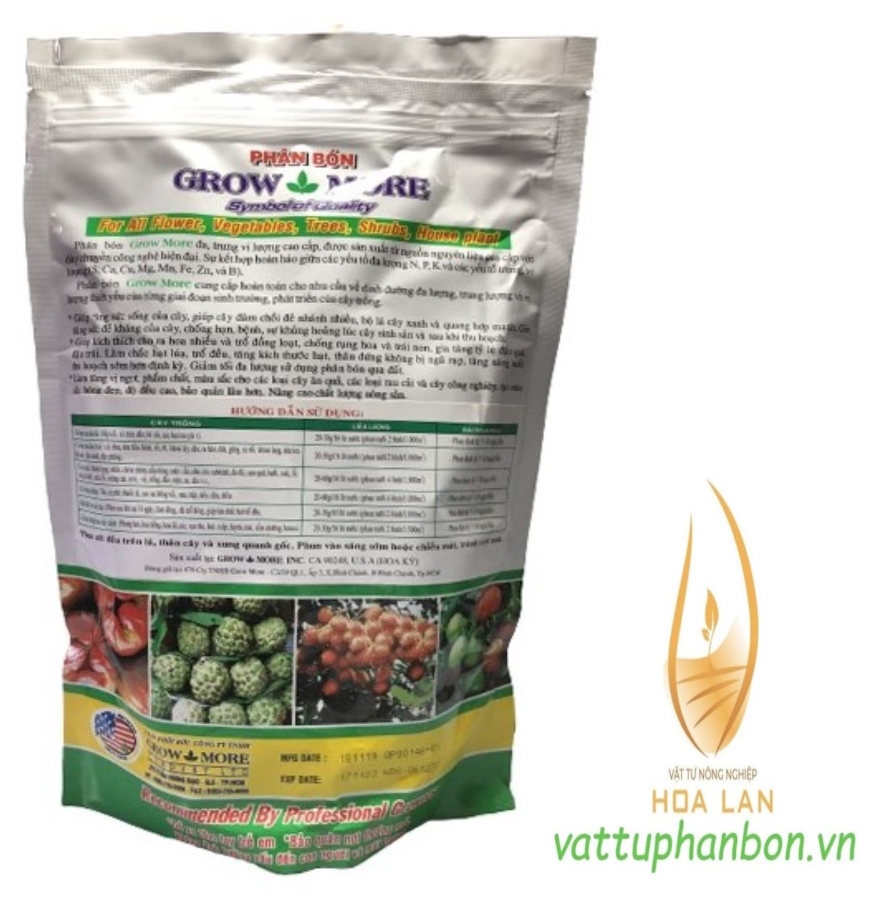 PHÂN BÓN LÁ GROW MORE NPK 6-30-30+TE - #409A# 1kg