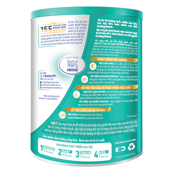 Sữa bột Nestle NAN OPTIPRO PLUS số 4 (850g)