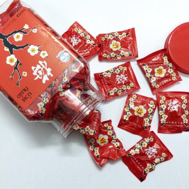 Combo 100 gói kẹo xí muội hoa mai Thái Lan