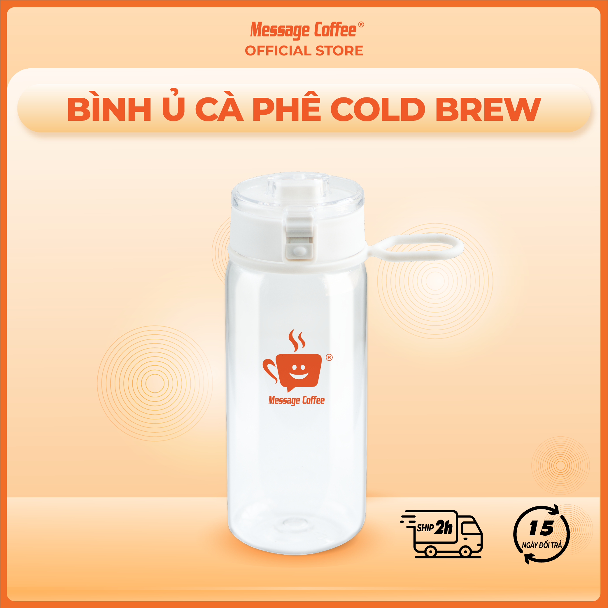 [QÙA TẶNG KHÔNG BÁN] Bình nhựa pha cold brew 550ml từ Message Coffee