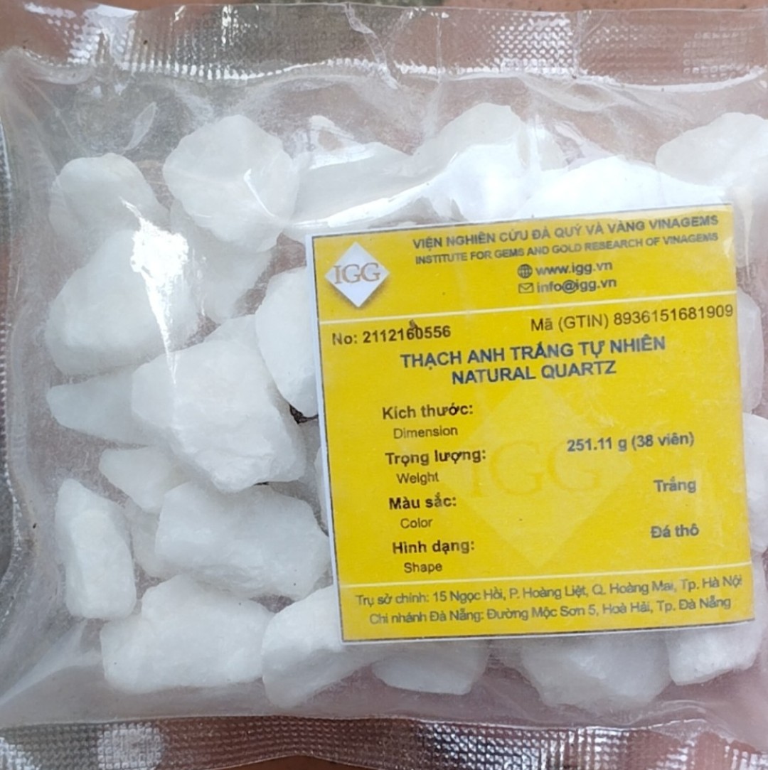 Combo 10 kg đá thạch anh trắng thô kích thước 1-2 cm
