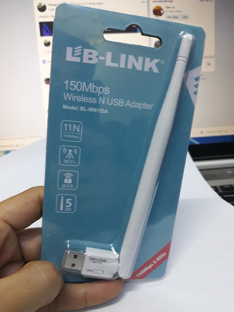 Usb Thu Wifi 1 Anten LBLINK  BL-WN155A- Chính Hãng 100%, Thu Sóng Cực Ổn Định, Bảo Hành 2 Năm 1 đổi 1