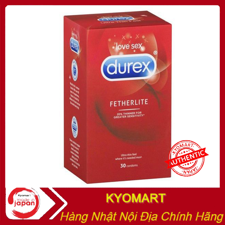 Bao cao su siêu mỏng Durex Fetherlite hộp 30 chiếc