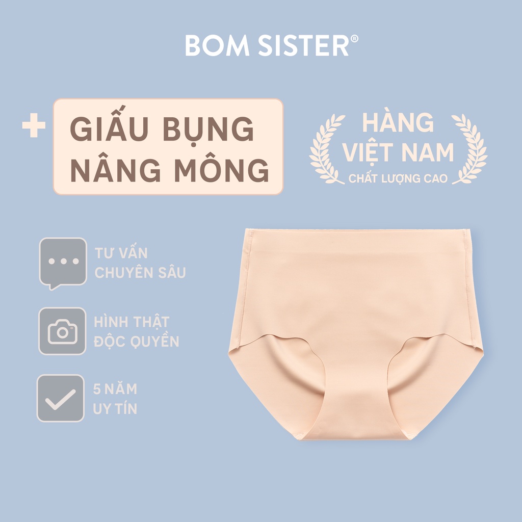 Quần Gen Định Hình Su Đúc Lưng Thấp Nâng Mông Không Đường May BOM SISTER