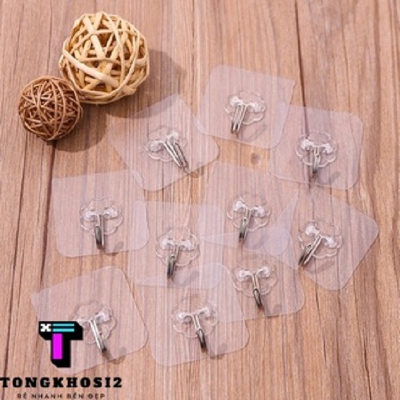 Combo 10 Móc dán cường lực trong suốt