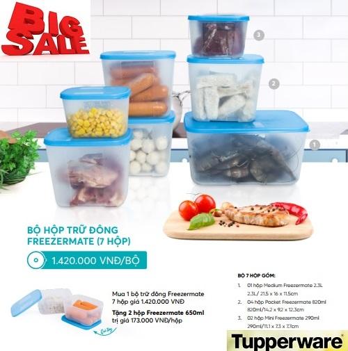 Bộ hộp trữ đông Freezermate (7 hộp) Tupperware