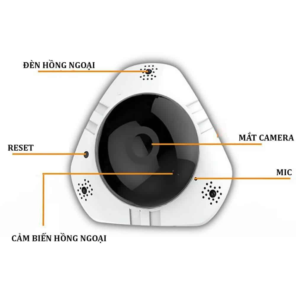 Camera WIFI YooSee Giám Sát Mini Ốp Trần, Tường VR360