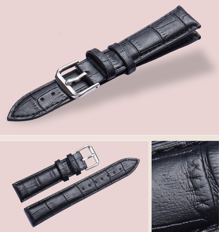Dây da đồng hồ nam nữ, da bê đủ size 12-24mm