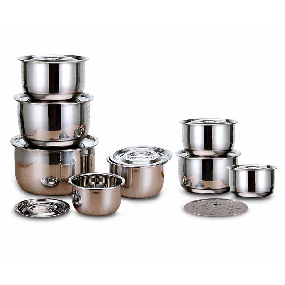 Bộ 5 Nồi Inox Đáy Từ có nắp