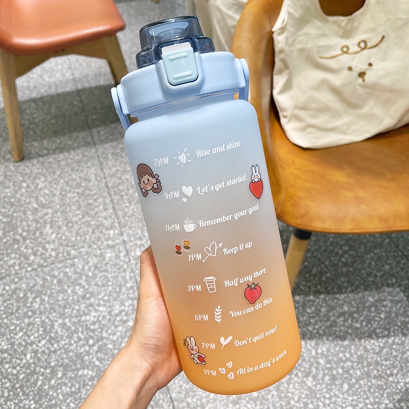Bình Nước 2L,2000ML Cao Cấp. Bình Nước cute, có vạch chia
