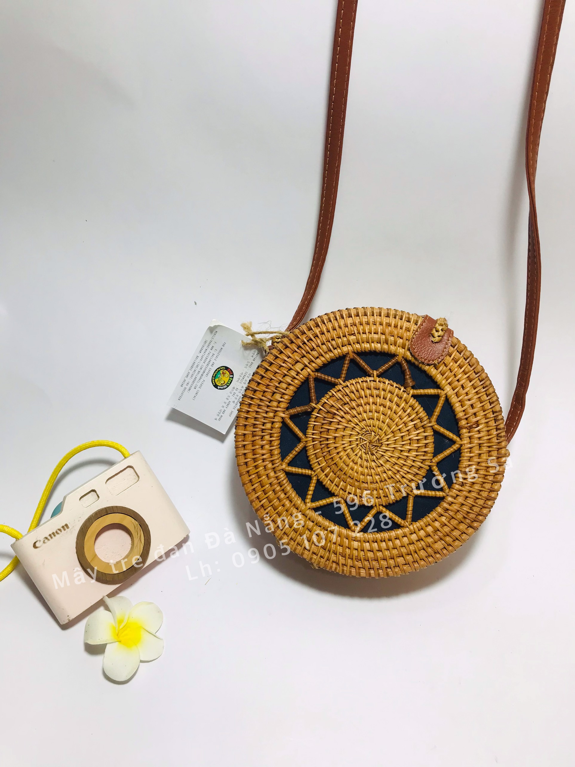 Túi mây tròn đi biển Mandala D20/D16cm