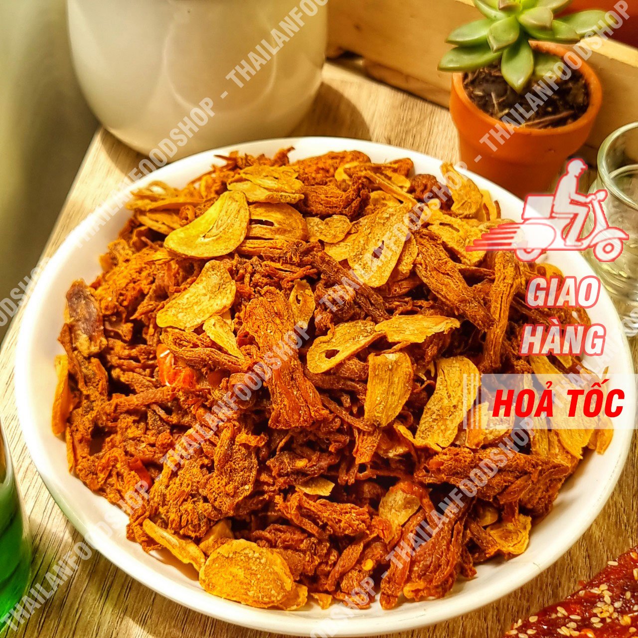 Khô Heo Cháy Tỏi - Lon 300gr