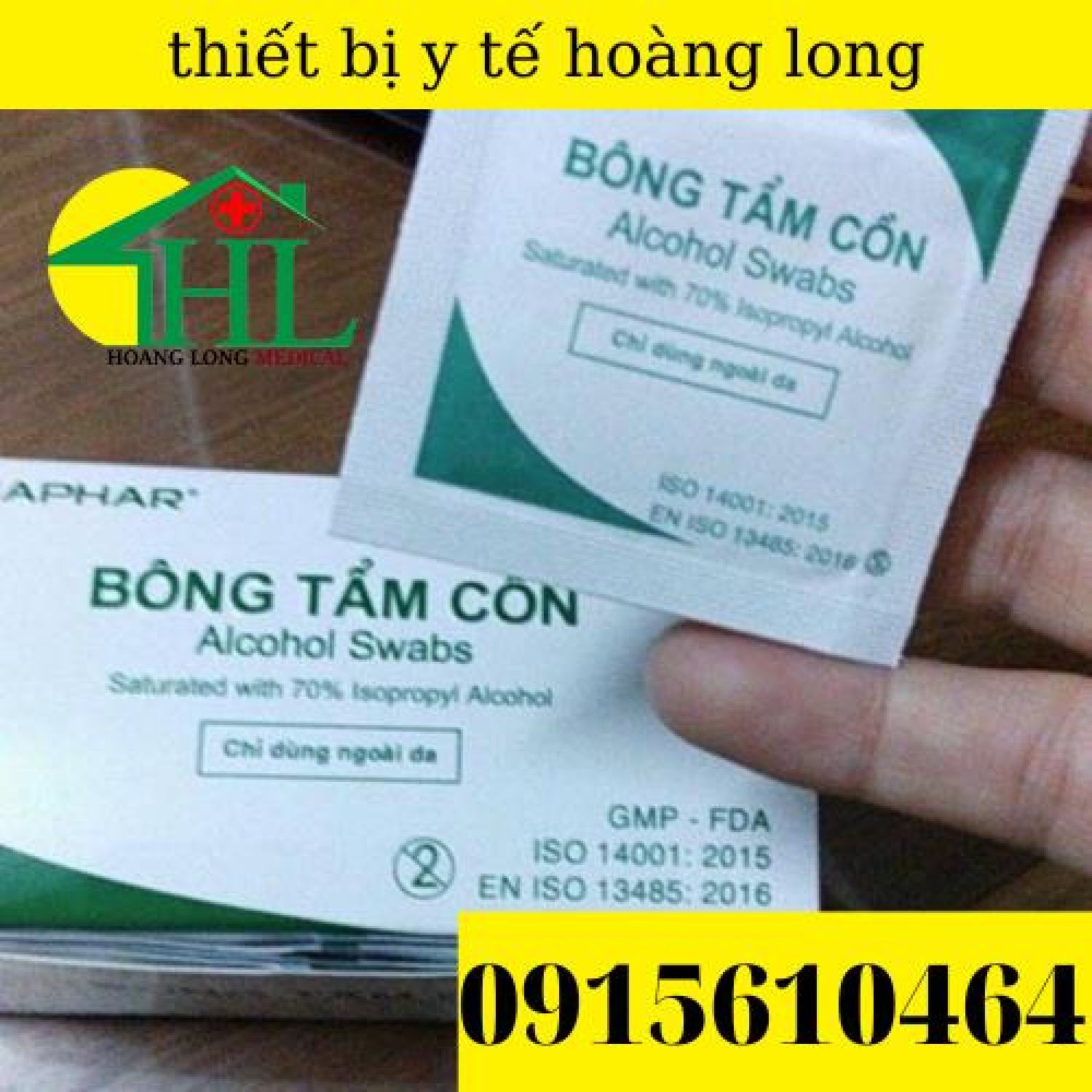 Bông Tẩm Cồn TANAPHAR - Gạc Tẩm Cồn Alcohol Pads [Hộp 100 Miếng]