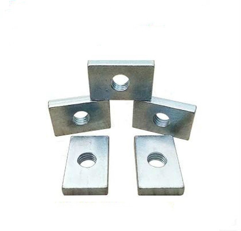 ▽ 100pcs M3 M4 M5 M6 M8 Aluminum Profile Square Nut Rectangular Nuts GB39 Accessory Slider Block Thin Carbon Steel Countersunk Nut