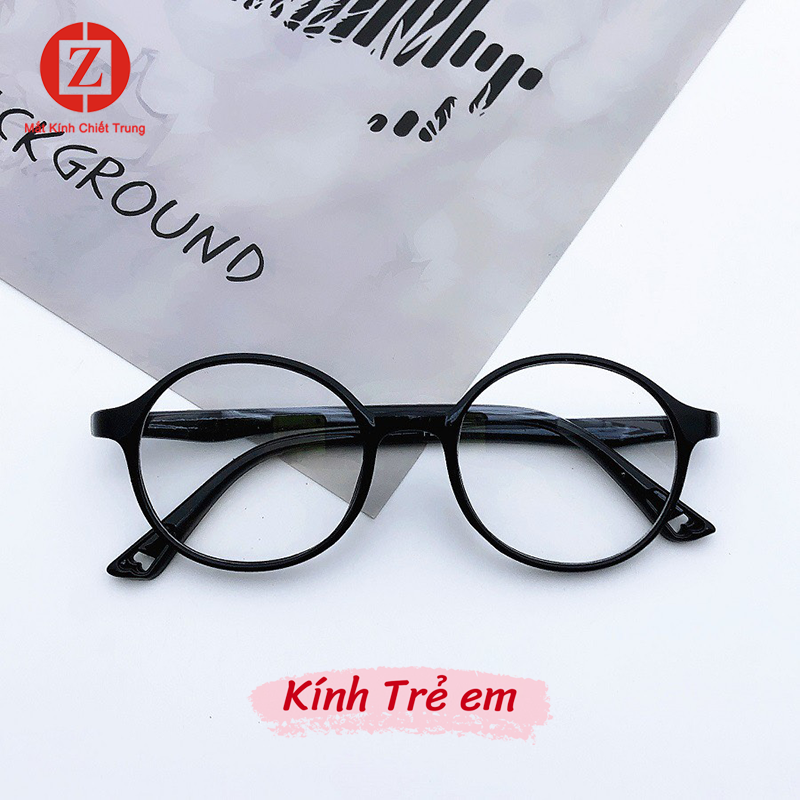 Kính mới nhất năm 2021 tròng tròn chống ánh sáng xanh và bức xạ cho trẻ em hỗ trợ hiệu quả việc học Online trên Máy tính an toàn cho đôi mắt trẻ em mã T2806