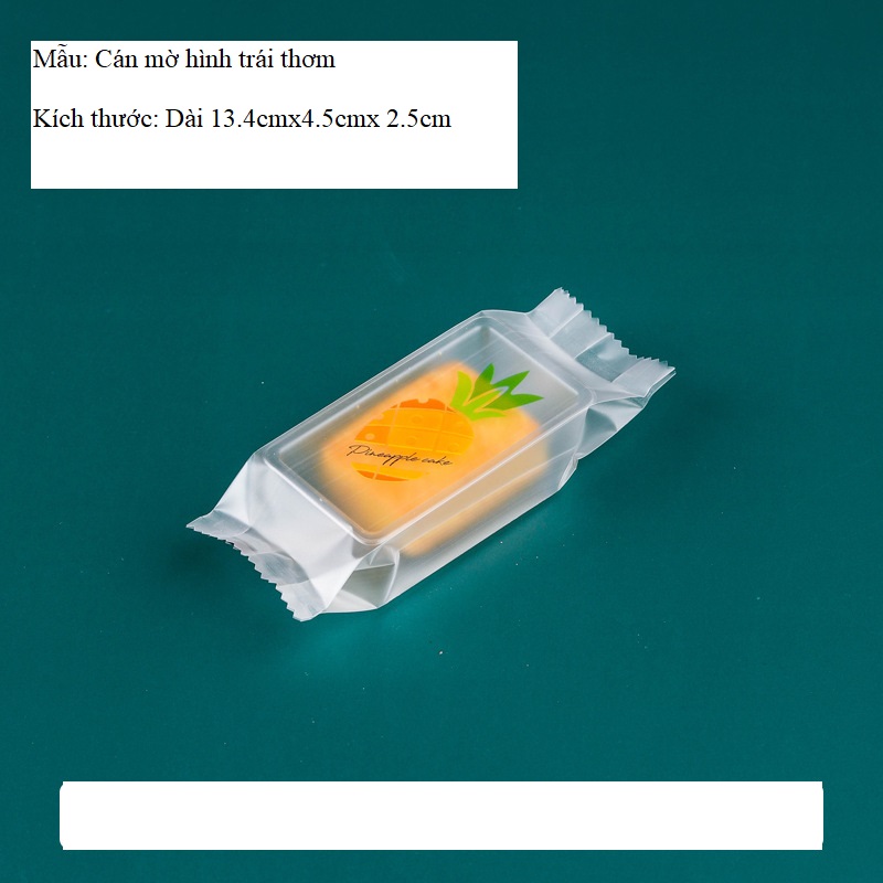 Set túi và khay đựng bánh dứa kích thước 13.4x4.5cm