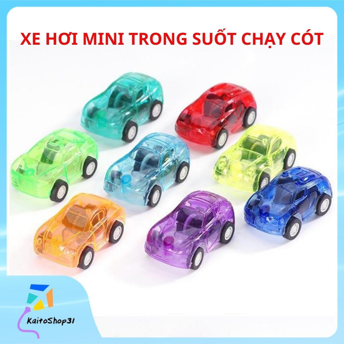Đồ chơi xe hơi mini trong suốt cho bé (có dây cót)